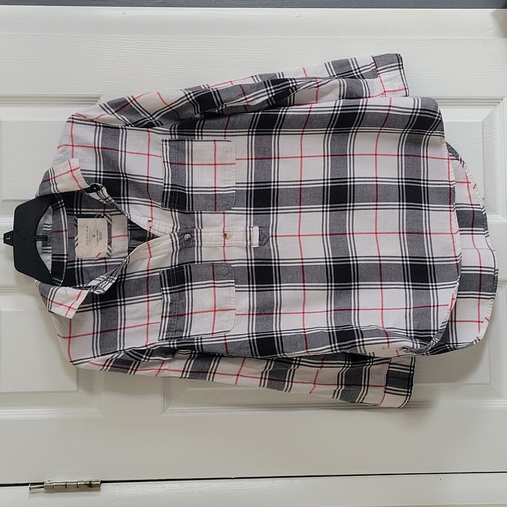 Plaid Sonoma Long Sleeved Cotton Shirt